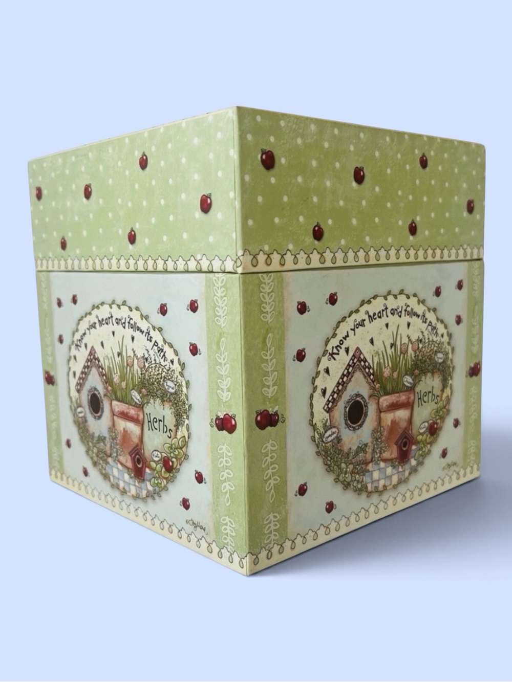 Amacal Joy Marie Heimsoth Herbs Craft/Photo/Misc Decorative Storage Box Like New